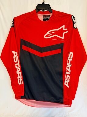 Alpinestars Fluid Speed Bright Red Anthracite Motocross Jersey